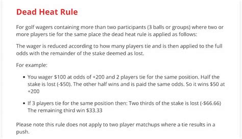 dead heat rules calculator|Golf Bet Calculator .